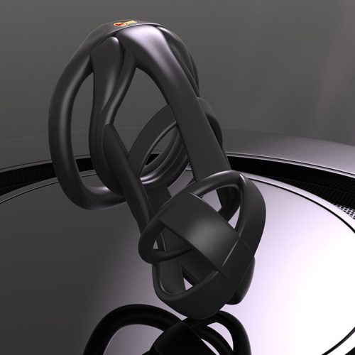 Black Bonex Cage L – prémium péniszgyűrű 9,5 x 3,3 cm