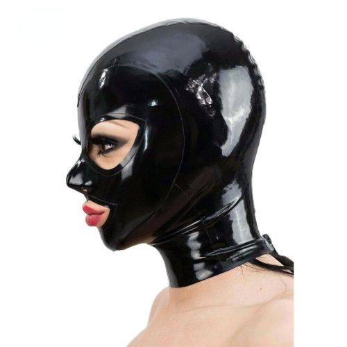 Black Texie – latex balaklava érzéki átöleléssel