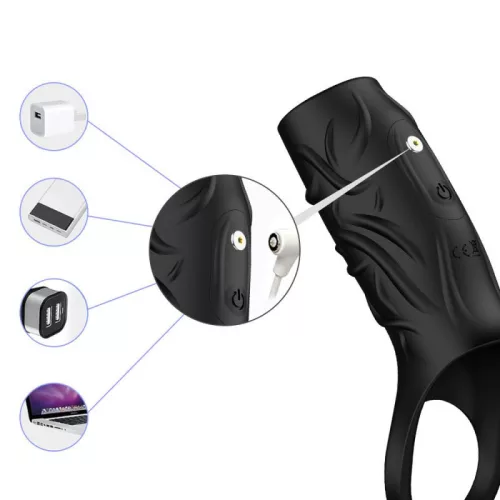 Extivibe – vibráló maszturbáló hüvely, fekete, prémium élmény