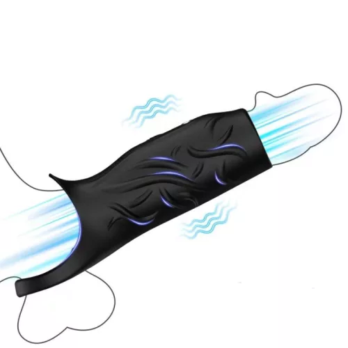 Extivibe – vibráló maszturbáló hüvely, fekete, prémium élmény