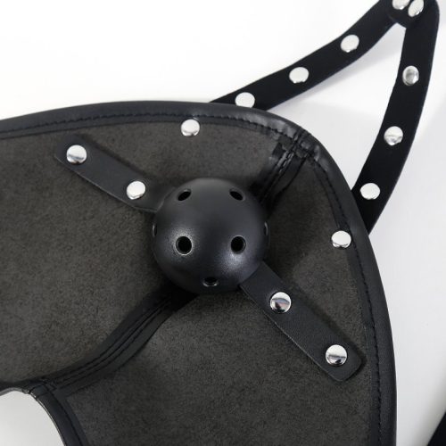 Fekete Gagown maszk – érzéki felnőtt kiegészítő