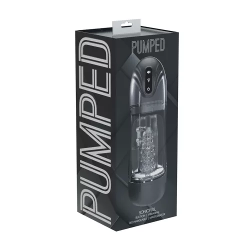 Sonicpull – vibráló és szívó maszturbátor fekete különlegesség