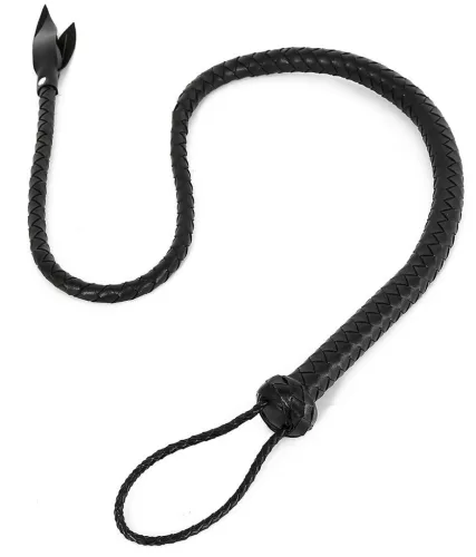 Fekete bőr hosszú ostor