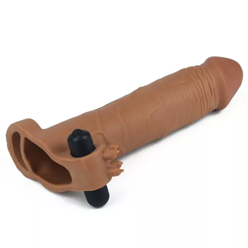 Pleasure X-Tender Vibrerende Penis Sleeve #5 Brown_B0O50_3