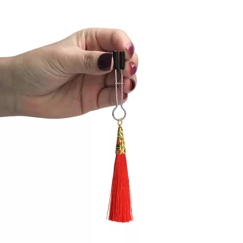 Glamor Tassel Tepelklem Rood