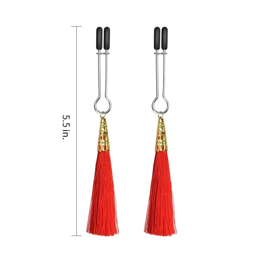 Glamor Tassel Tepelklem Rood