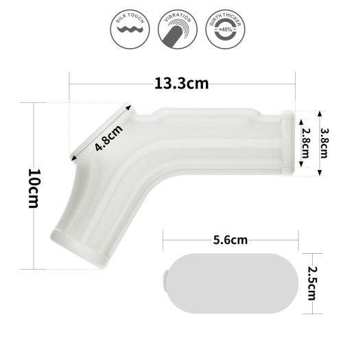 Vibrerende Zijden Riddersring met Scrotum-mouw (Wit) II