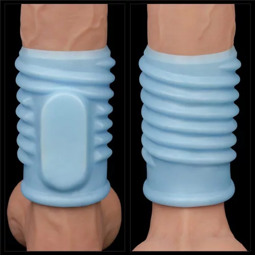 Vibrerende Spiraal Ridders Ring Blauw