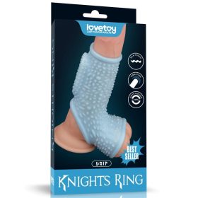 Vibrerende Drip Knights-ring met scrotumsleeve Blue_B15O50_3