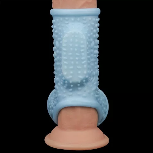 Vibrerende Drip Knights-ring met scrotumsleeve Blue_B15O50_3