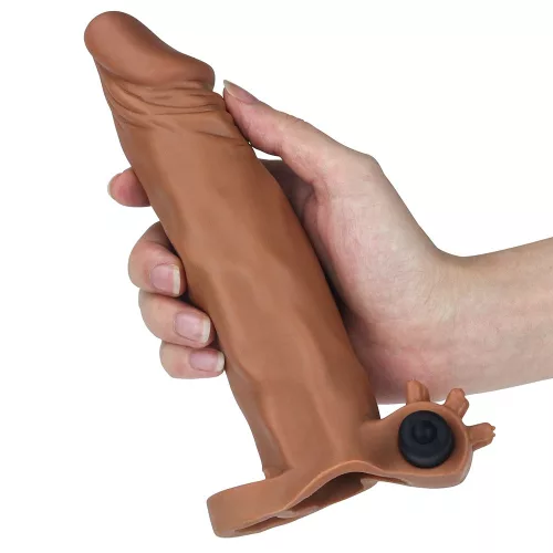 Pleasure X-Tender Vibrerende Penis Sleeve #3 bruin