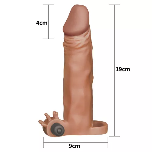 Pleasure X-Tender Vibrerende Penis Sleeve #3 bruin