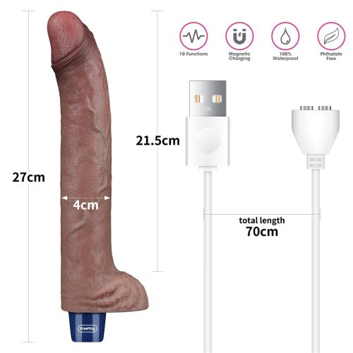 11" REAL SOFTEE oplaadbare siliconen vibrerende dildo