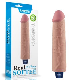 9,5" REAL SOFTEE Oplaadbare Vibrerende Dildo (Flesh)