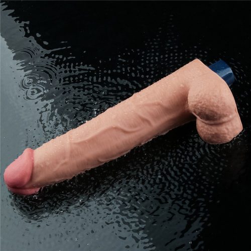 10,5" REAL SOFTEE oplaadbare vibrerende dildo (vlees)_B15O50_4