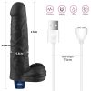9" REAL SOFTEE Oplaadbare Vibrerende Dildo (Zwart)_B15O50_4