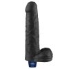9" REAL SOFTEE Oplaadbare Vibrerende Dildo (Zwart)_B15O50_4