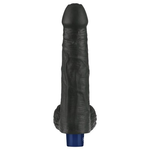 9" REAL SOFTEE Oplaadbare Vibrerende Dildo (Zwart)_B15O50_4