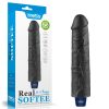 9,5" REAL SOFTEE Oplaadbare Vibrerende Dildo (Zwart)_B15O50_4
