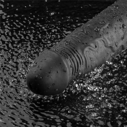 9,5" REAL SOFTEE Oplaadbare Vibrerende Dildo (Zwart)_B15O50_4