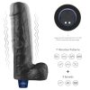 10" REAL SOFTEE oplaadbare vibrerende dildo (zwart)_B15O50_4