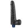 10" REAL SOFTEE oplaadbare vibrerende dildo (zwart)_B15O50_4