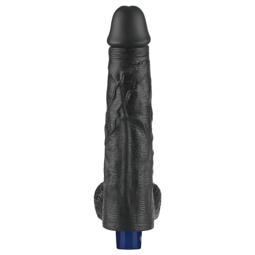 10" REAL SOFTEE oplaadbare vibrerende dildo (zwart)_B15O50_4