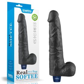   10,5" REAL SOFTEE oplaadbare vibrerende dildo (zwart)_B15O50_4