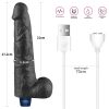 10,5" REAL SOFTEE oplaadbare vibrerende dildo (zwart)_B15O50_4