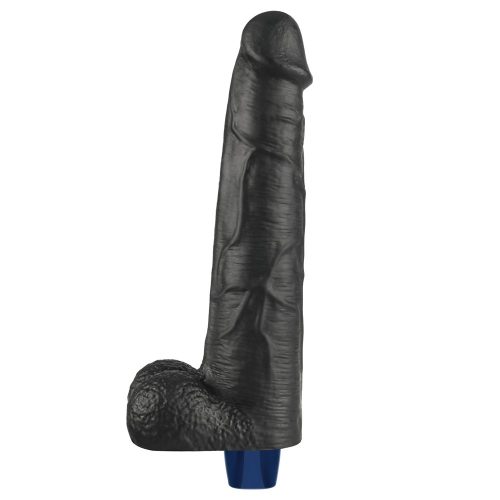 10,5" REAL SOFTEE oplaadbare vibrerende dildo (zwart)_B15O50_4