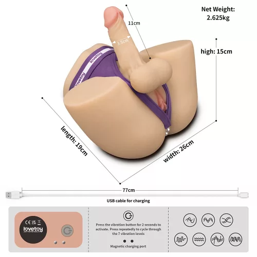 Streetgirl's dubbele motorische sensatiepuls met dildo