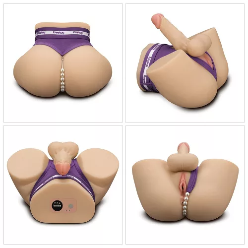 Streetgirl's dubbele motorische sensatiepuls met dildo