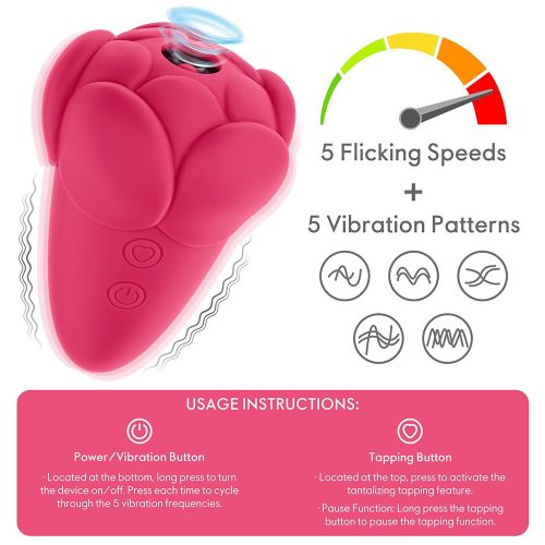 Flicker oplaadbare vibrator Rose Red