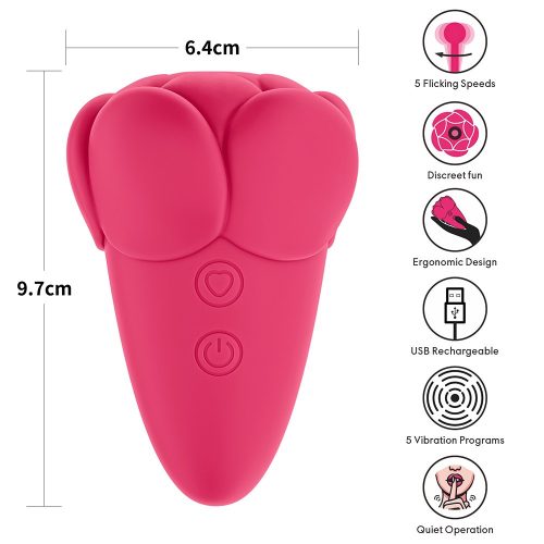 Flicker oplaadbare vibrator Rose Red