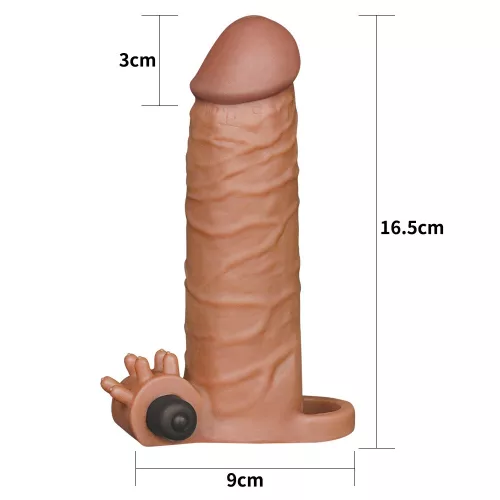 Pleasure X-Tender Vibrerende Penis Sleeve #1 - Bruin