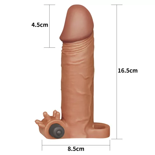 Pleasure X-Tender Vibrerende Penis Sleeve #2 - Bruin