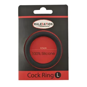 Malesation Siliconen Cockring Zwart L