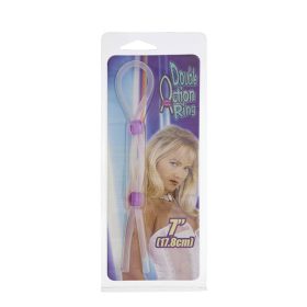 7 inch siliconen cockring met 2 lavendelkorrels