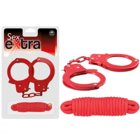 ZES EXTRA'S - METAL CUFFS & LOVE ROPE RED