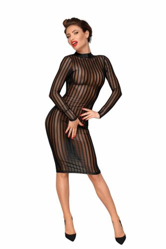 Klassieke jurk van elastisch tule - M