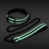 GLO Bondage - Halsband en Riem - Green_B0O25_2