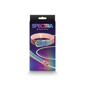 Spectra Bondage - Halsband & Riem - Regenboog