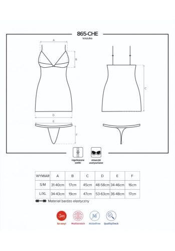 865-CHE-1 chemise & string S/M