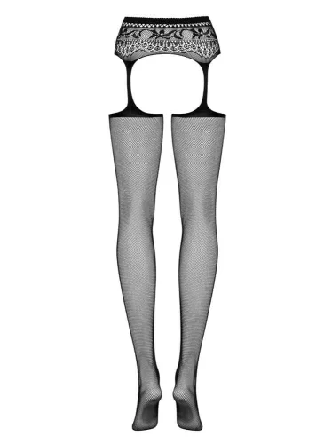 Garter stockings S307 black S/M/L