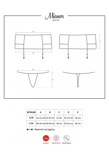 Miamor jarretelriem & string L/XL