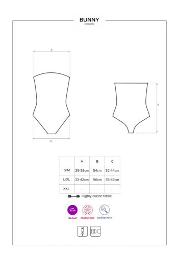 Konijnenkostuum L/XL zwart