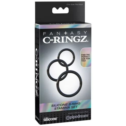 FANTASY C-RINGZ - SZILIKON 3 GYŰRŰS ÁLLÓKÉPESSÉG KÉSZLET