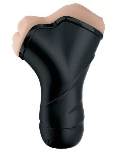 Dubbele penetratie trillende stroker licht/zwart