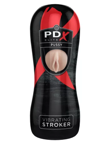 Vibrerende Pussy Stroker Licht/Zwart