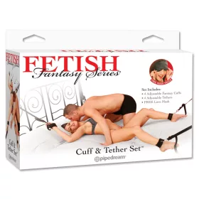 Manchet- en Tether-set zwart